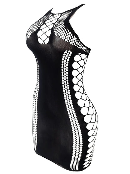 Women'S Plain Cut Out Hollow Out Cover up Dress, Casual Sleeveless round Neck Fishnet Swimsuit Cover up Dress for Summer, Ladies Beachwear for Vacation Holiday Beach Outdoor Wear, Summer Coverup, Clothing, Swimwear Cover Up, Beach Cover Ups