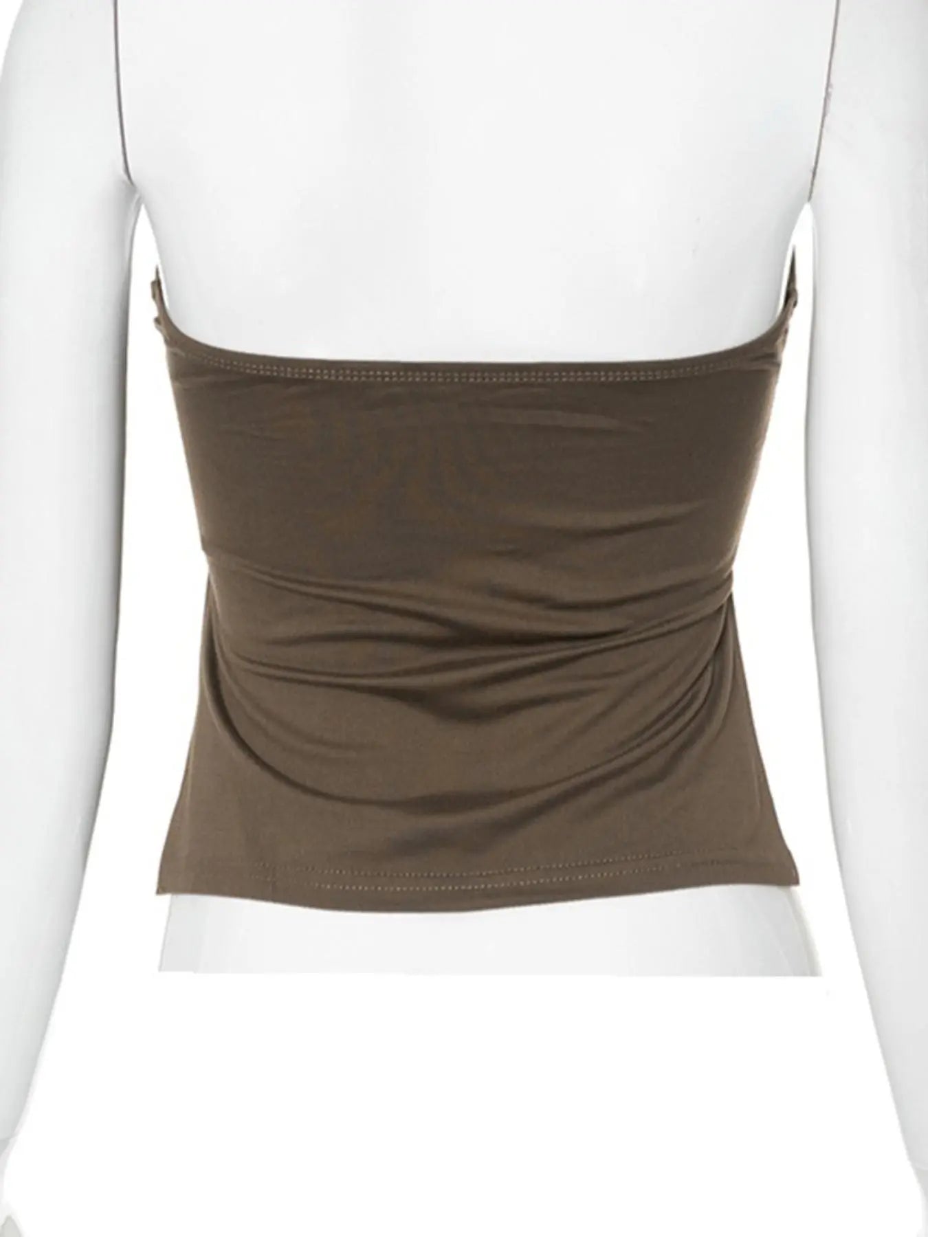 Women'S Plain Backless Split Hem Crop Tube Top, Casual Sleeveless Top, Summer 90S Clothes Women, Women'S Top for Beach Holiday, Summer Tops Y2K Valentine'S Day, Gift