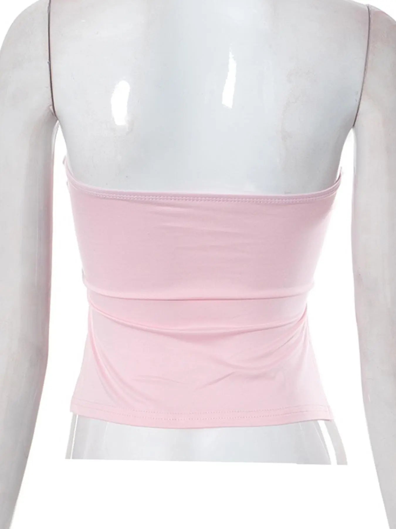 Women'S Plain Backless Split Hem Crop Tube Top, Casual Sleeveless Top, Summer 90S Clothes Women, Women'S Top for Beach Holiday, Summer Tops Y2K Valentine'S Day, Gift