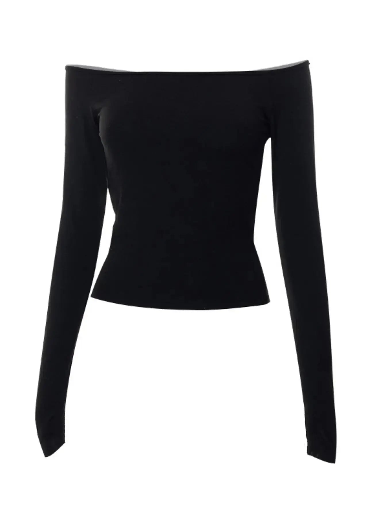 Women'S Solid Cut Out off the Shoulder Tee, Casual Classy Long Sleeve T-Shirt for Spring & Fall, Women'S Clothing for Daily Wear